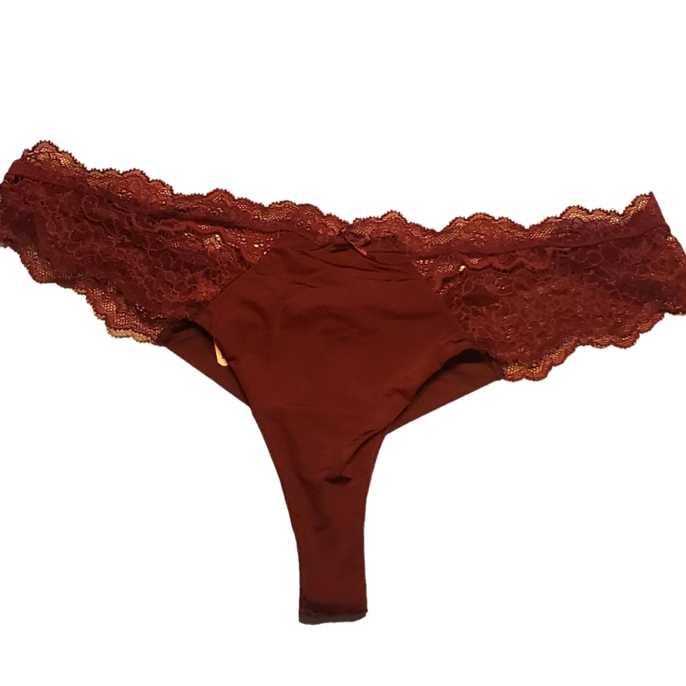 Victoria Secret NEW (M) Sexy Wine Lace Panties
